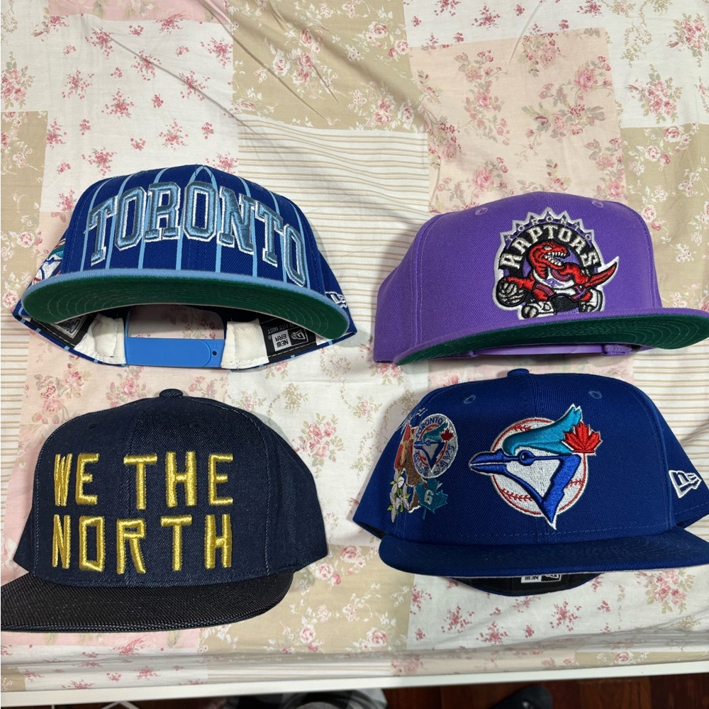 TORONTO BLUE JAYS TORONTO RAPTORS ASSORTED USED HATS